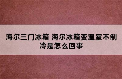 海尔三门冰箱 海尔冰箱变温室不制冷是怎么回事